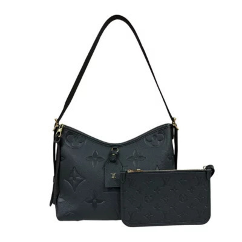 Louis Vuitton Carryall Zip NM Monogram Empreinte Shoulder Bag Black